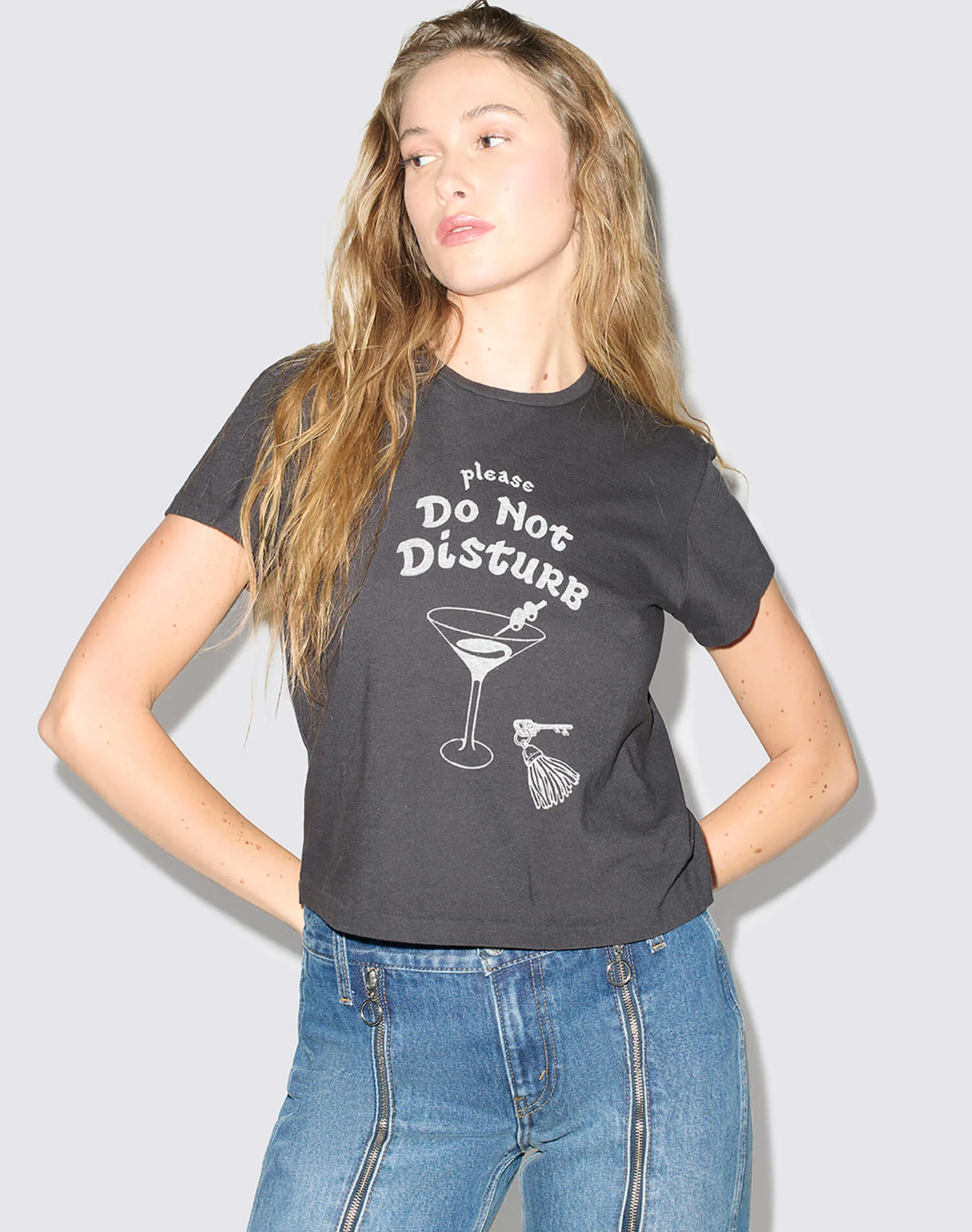 50s Boxy Tee DND - Washed Black - 1