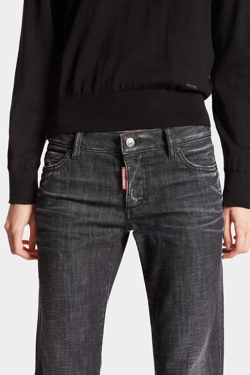 EASY BLACK WASH JENNIFER JEANS - 5