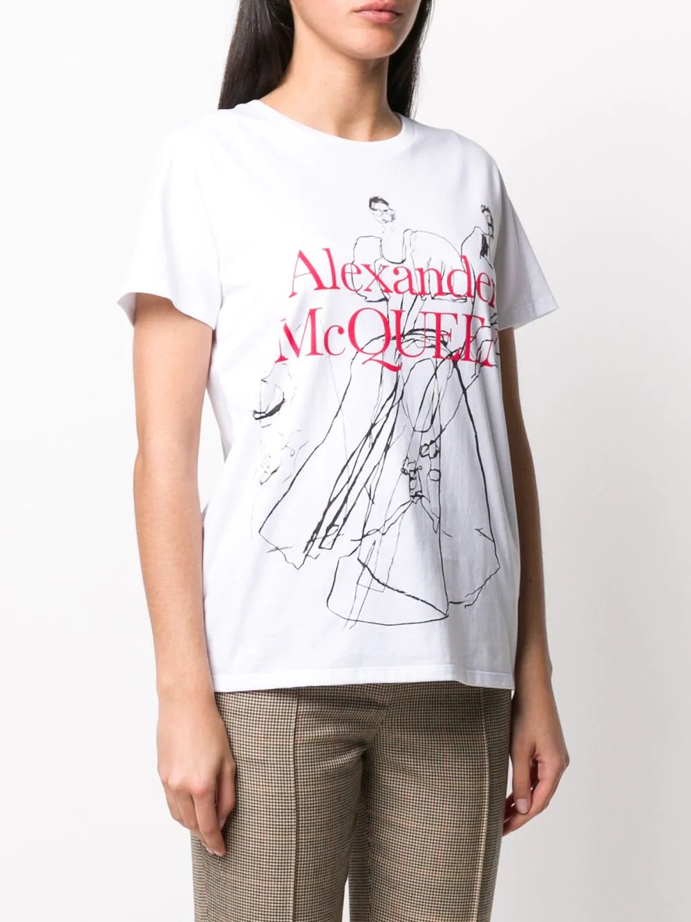 sketch print T-shirt - 3