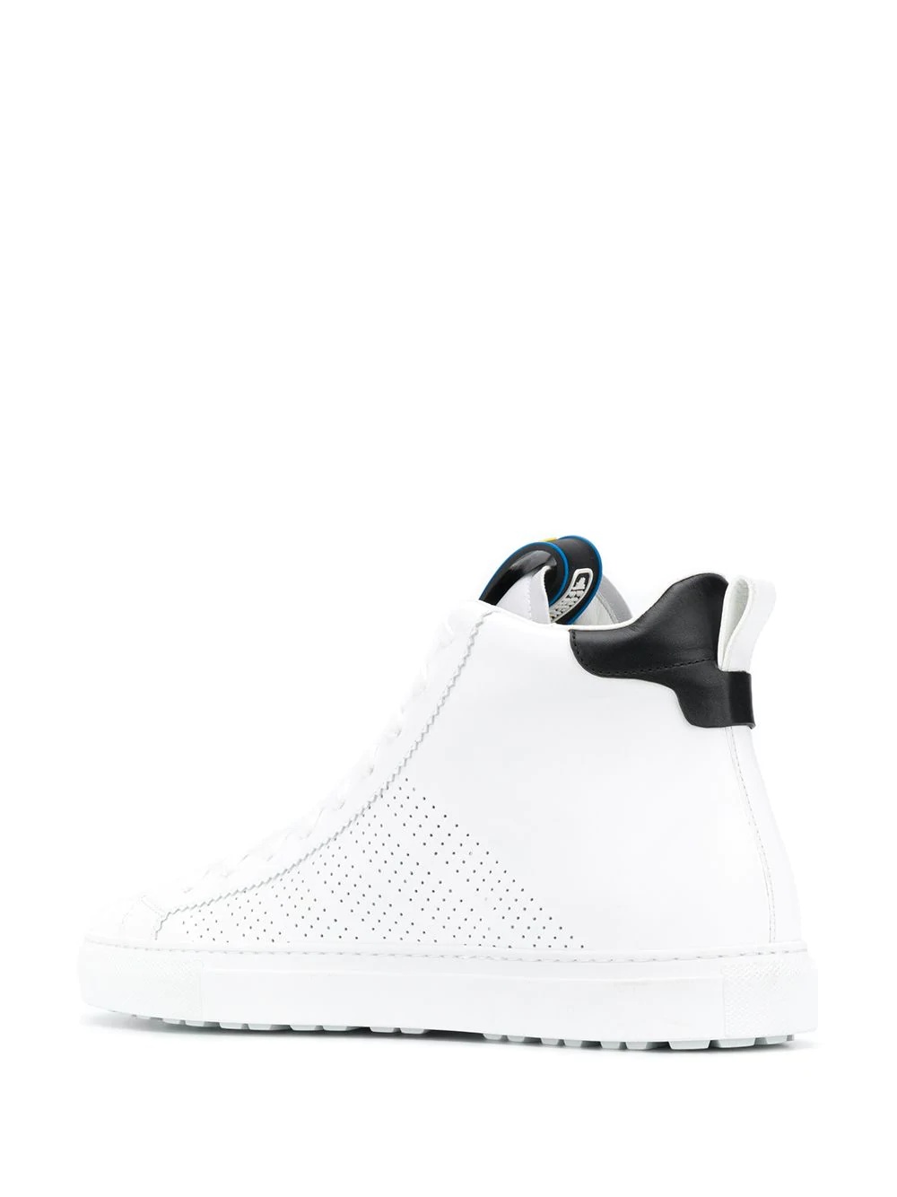 perforated high-top sneakers - 3