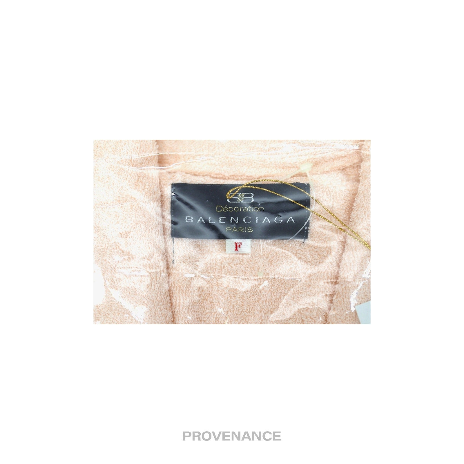 Balenciaga Embroidered Logo Robe - Peach Terry - 6