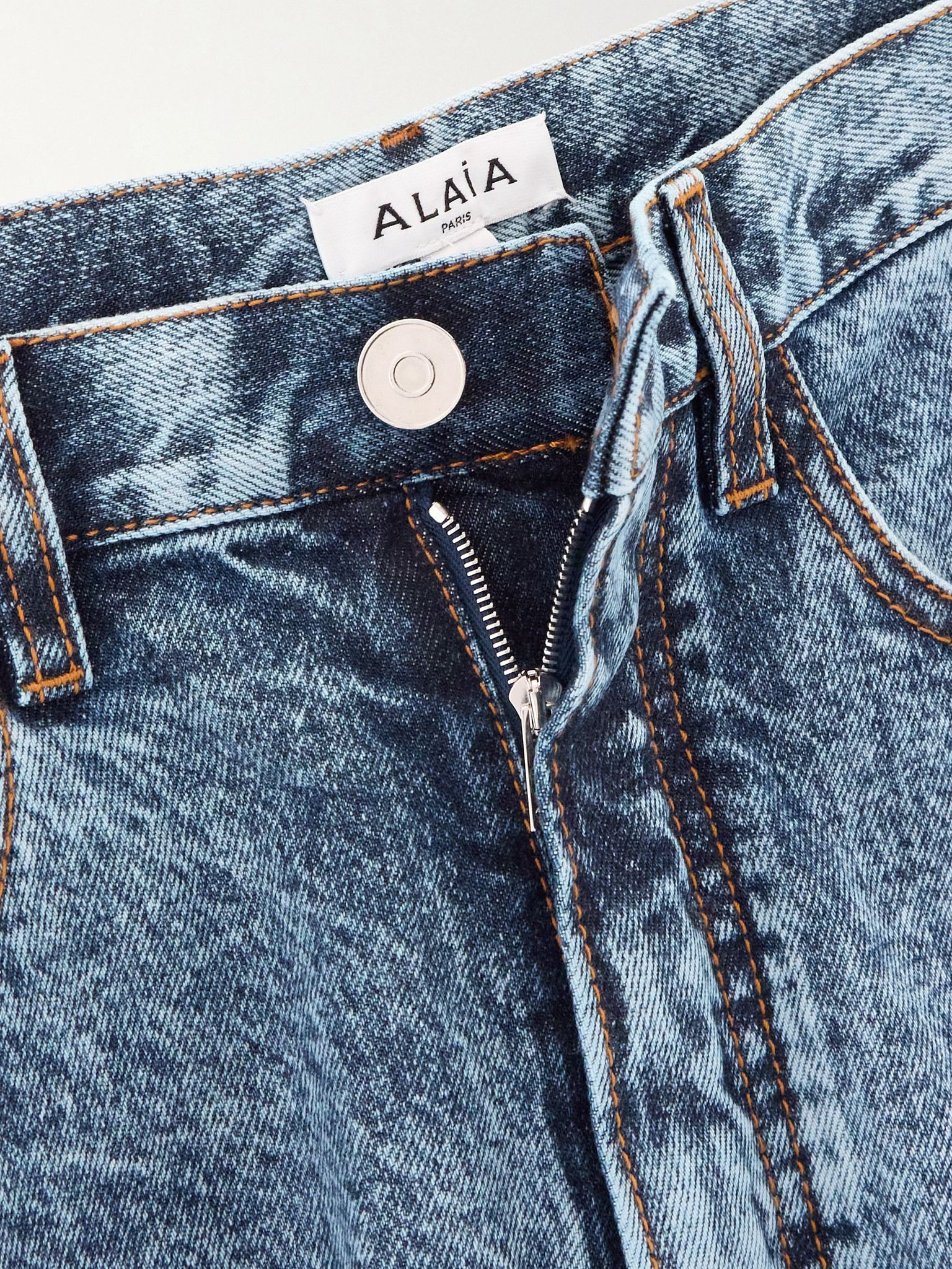 High-rise barrel-leg jeans Blue - 6