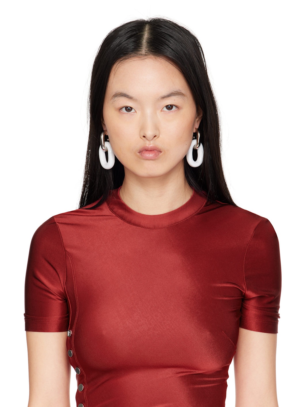 Silver Chain Drop Earrings - 3