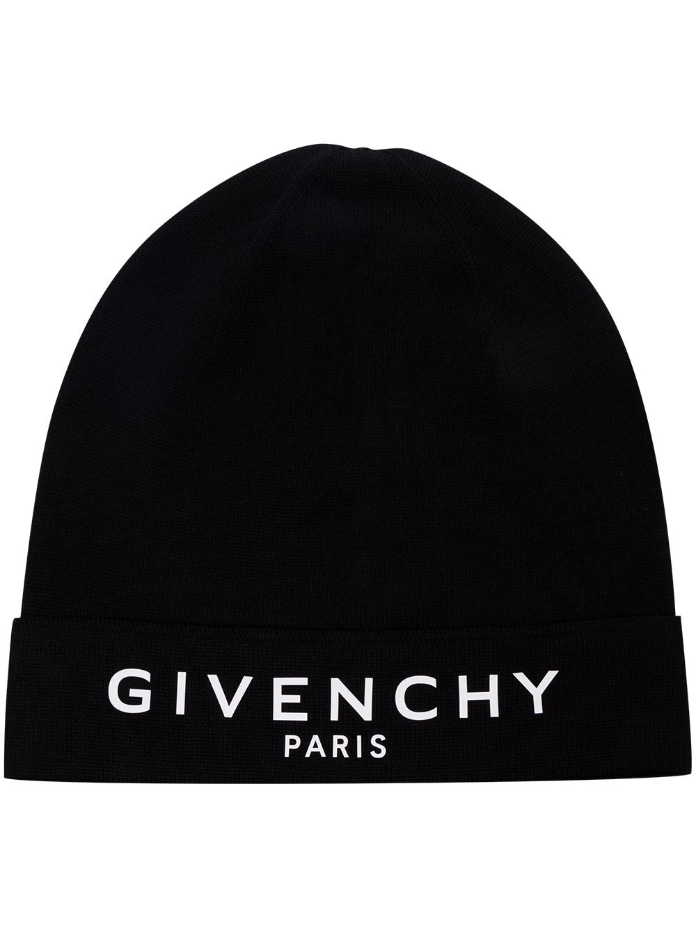 Paris logo-embroidered beanie hat - 1