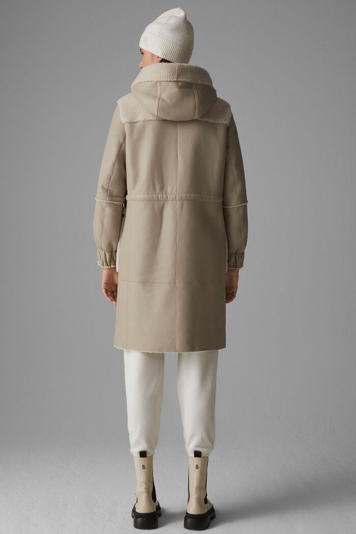 Claire Lambskin coat in Beige - 3
