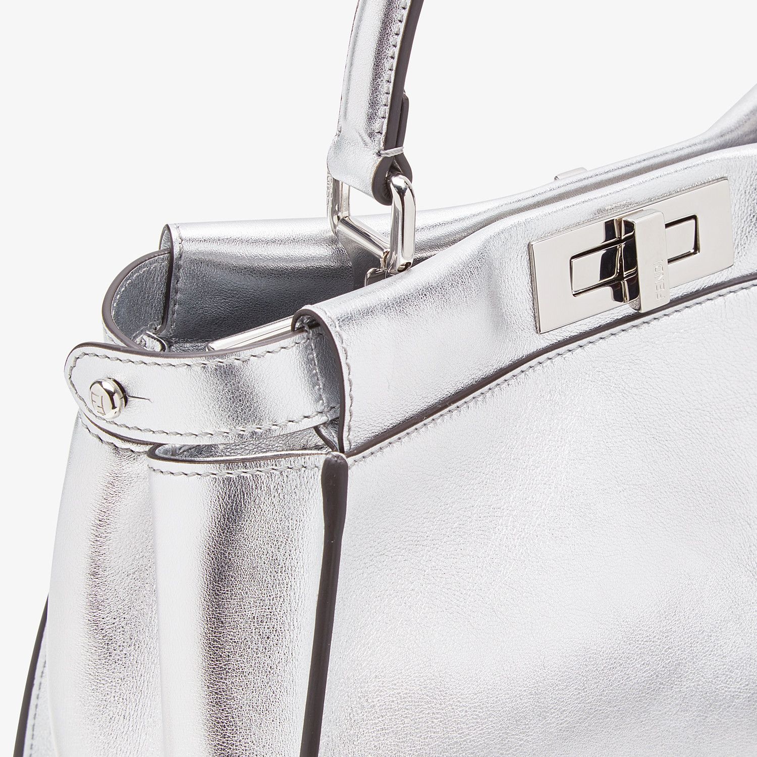 Silver leather bag - 5