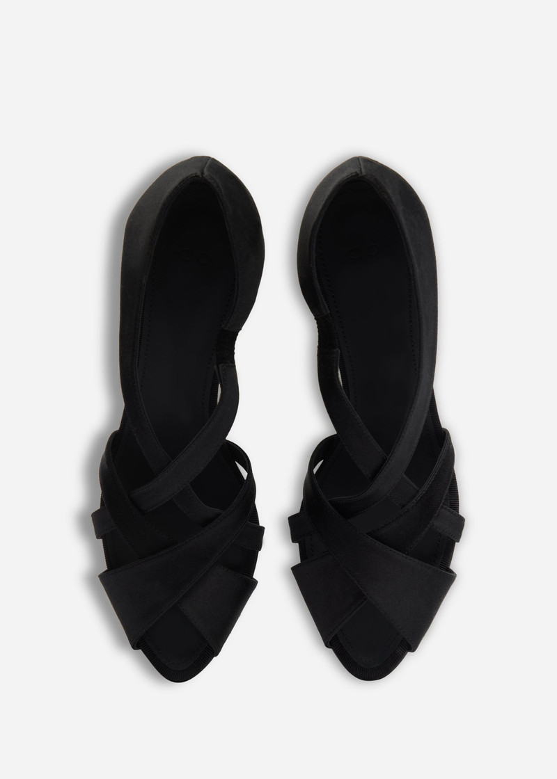 Open Toe Heeled Sandal in Satin 4