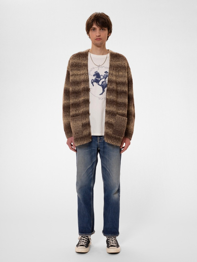 Nudie Jeans Kent Fuzzy Cardigan Multi outlook
