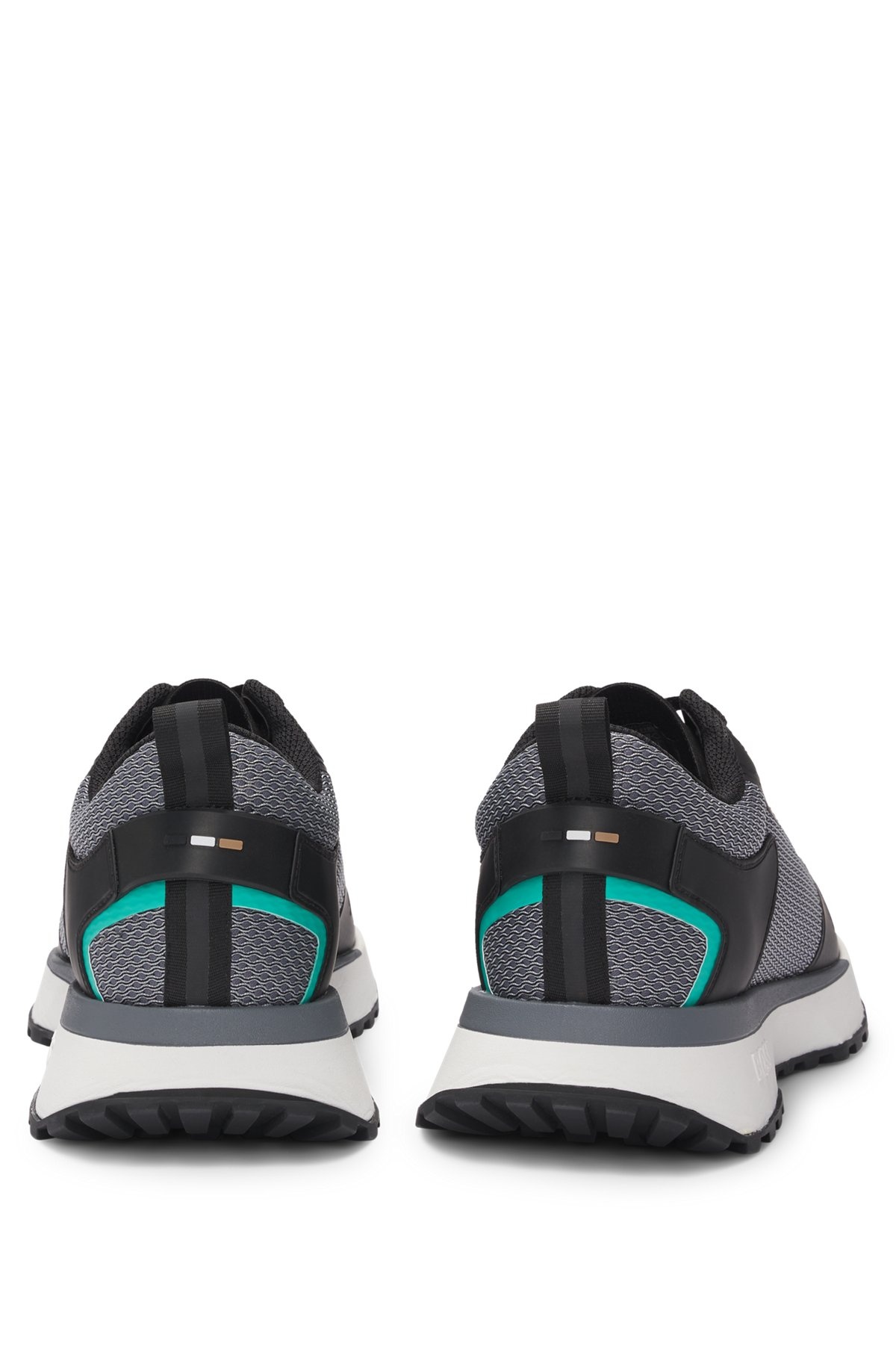 MIXED-MATERIAL TRAINERS WITH MESH DETAILS AND BRANDING - 5