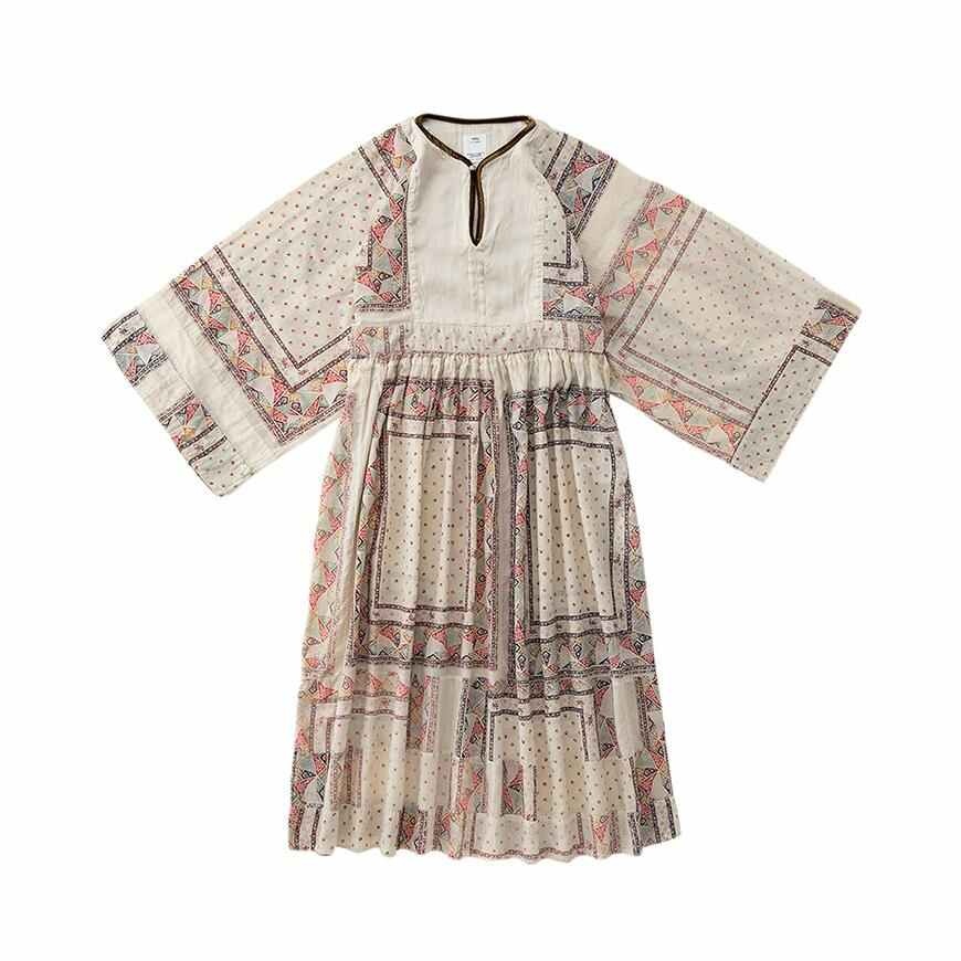 HIPPIE DRESS P.W. (N.D.) IVORY - 1