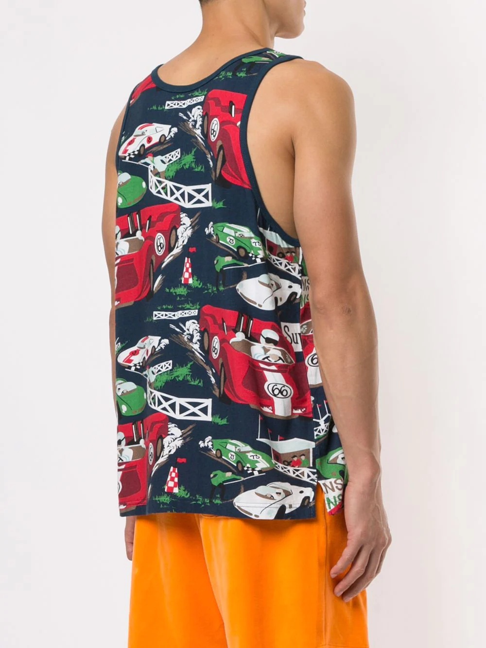 racecar-print tank top - 4