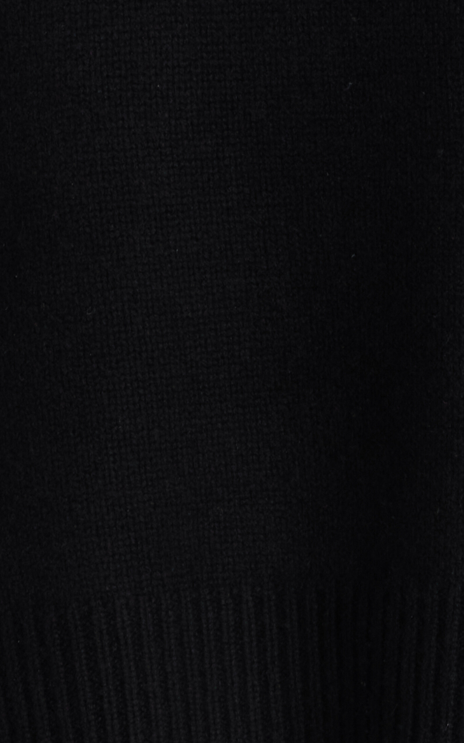 The Rowe Cropped Cashmere Henley Sweater black - 6
