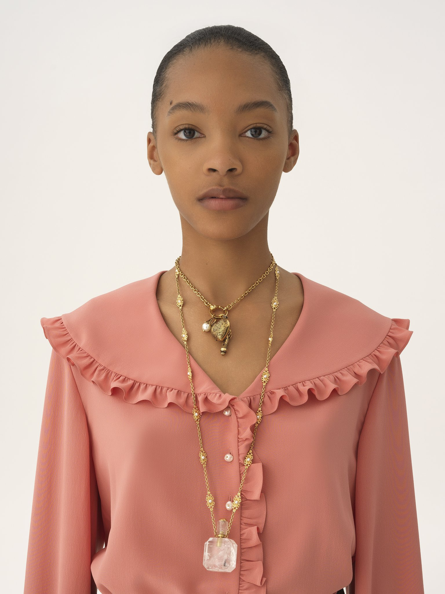 FLUID RUFFLE BLOUSE IN CRÊPE DE CHINE - 6