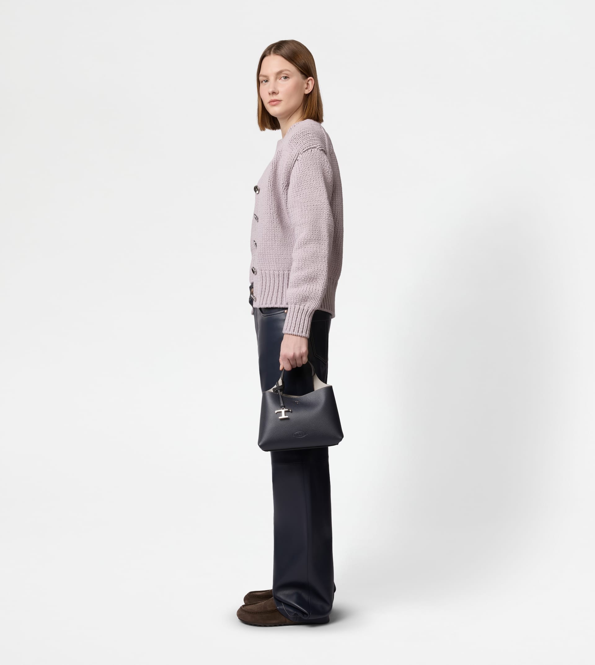 BAG IN LEATHER MICRO - BLUE, GREY - 8