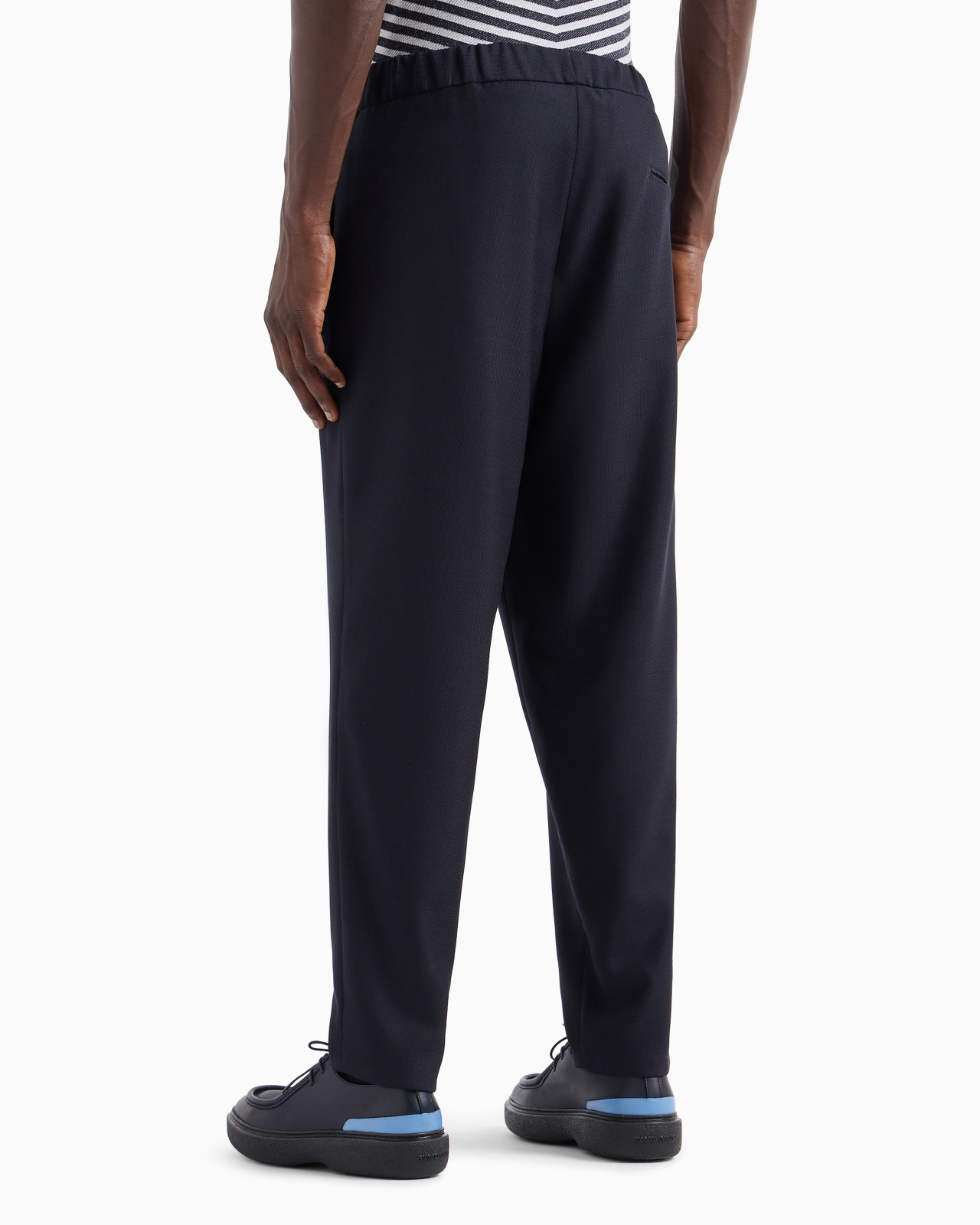Technical waffle flat-front trousers - 3