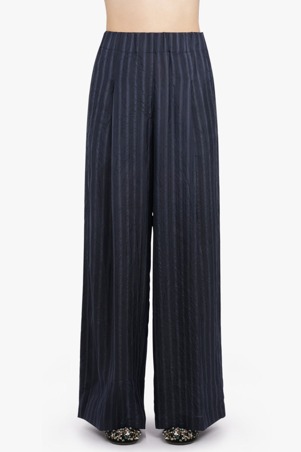 PILA STRIPE WIDE LEG PANT | NAVY - 3