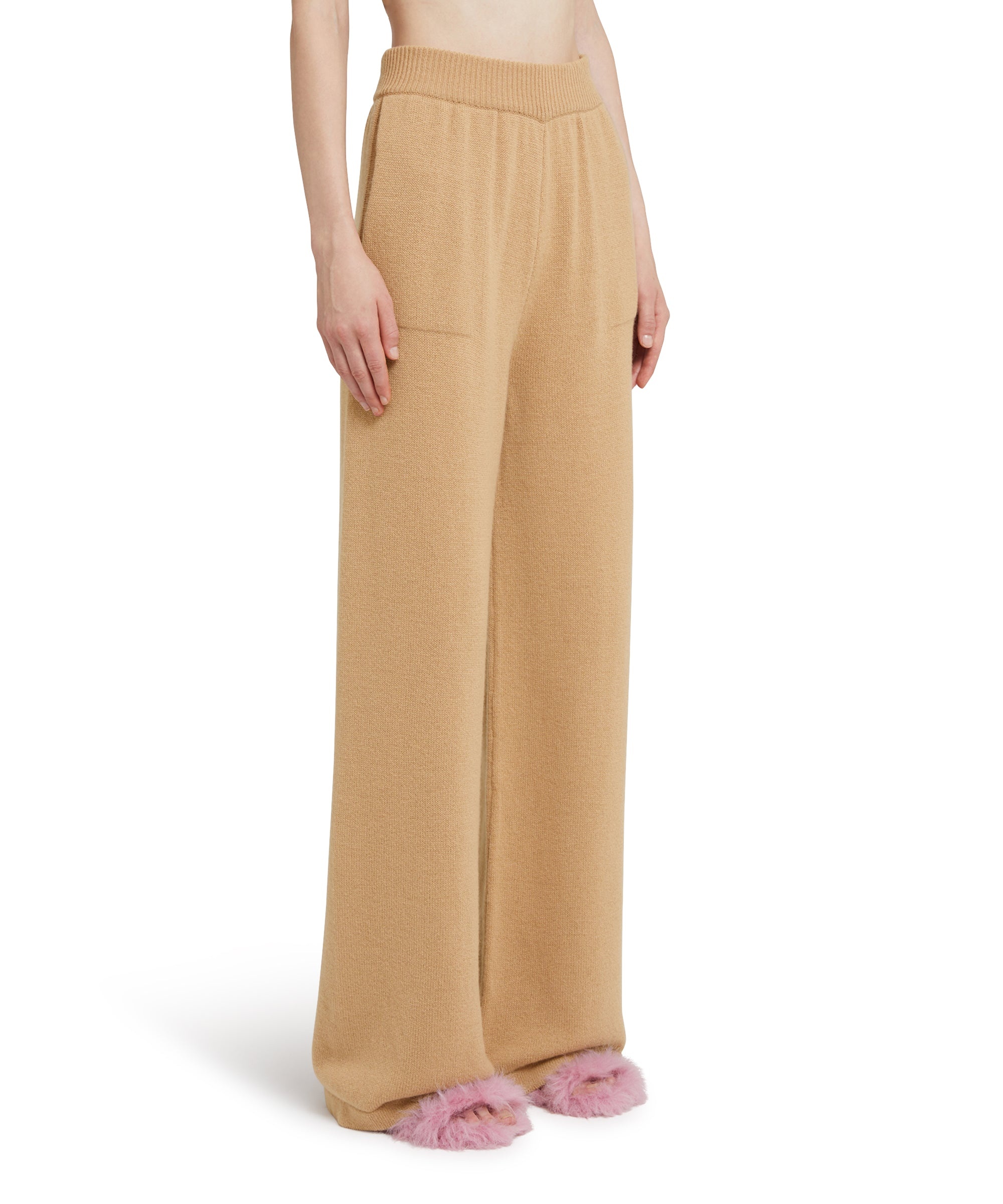 High-waisted trousers "MSGM Signature Cashmere blend" - 4