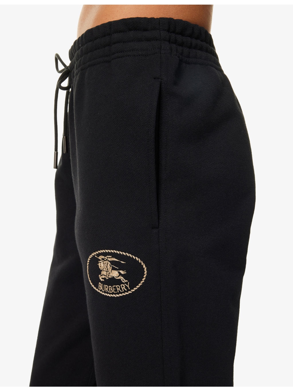 Brand-Embroidery Straight-Leg Cotton-Jersey Jogging Bottoms - 5