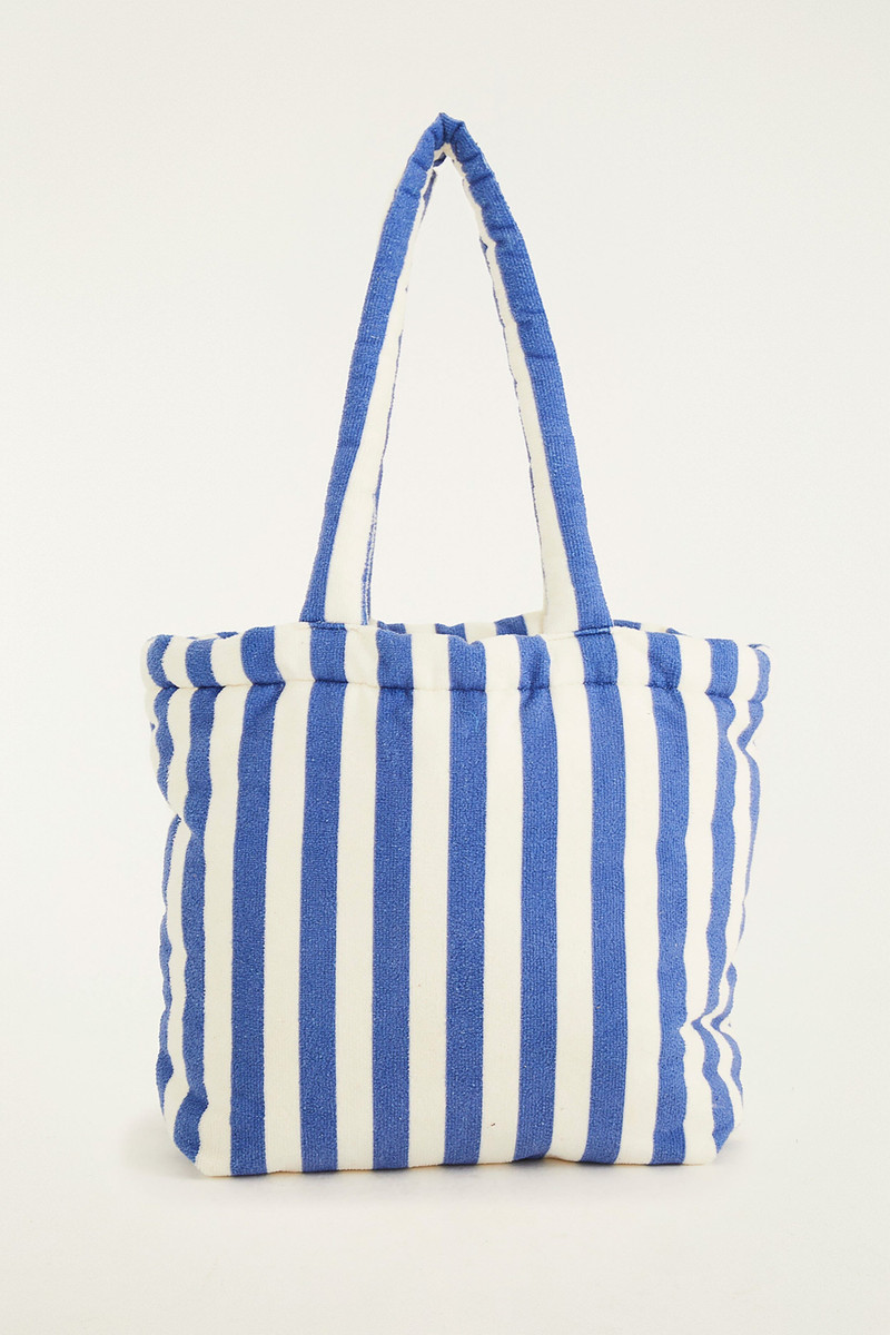 Blue Stripped Macaw Embroidered Tote Bag 3