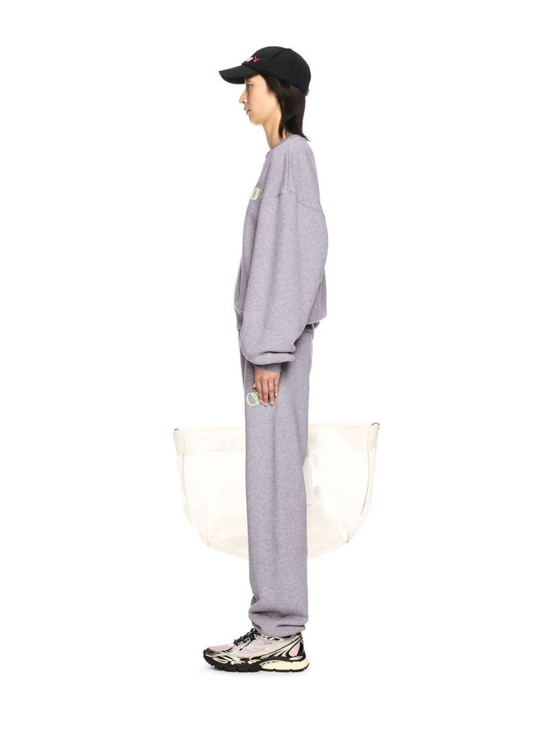 Gray Embroidered Ow Sweatpants 4