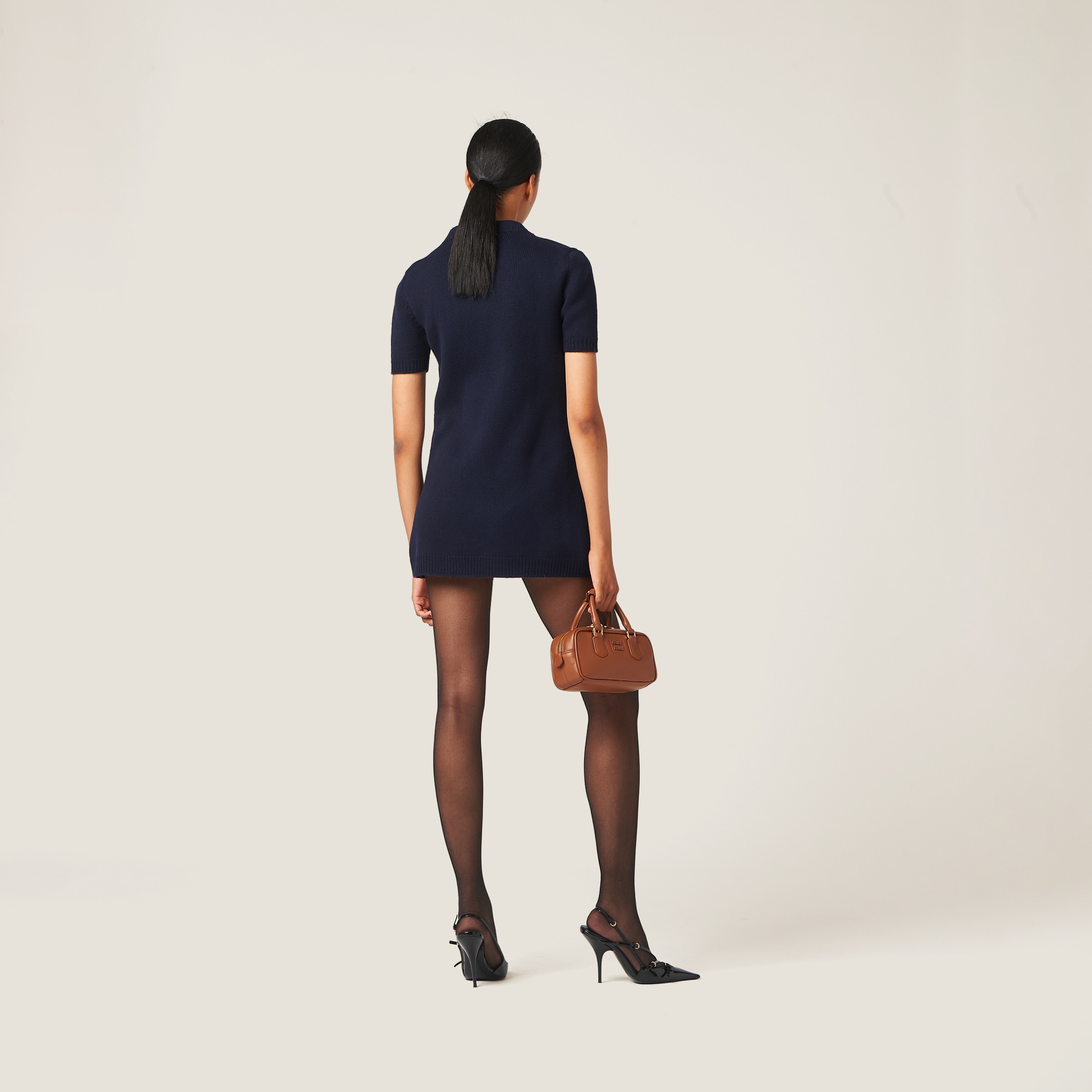 Wool and nylon mini-dress - 3