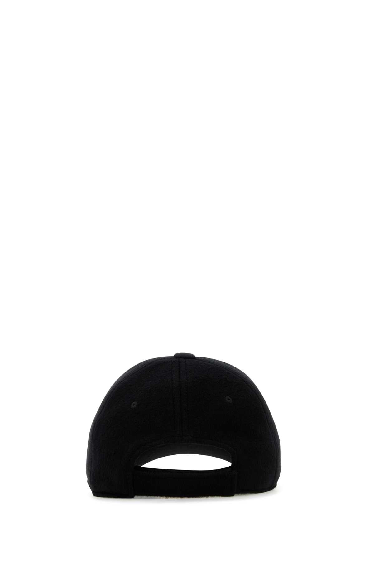 Fendi Men Black Wool Blend Baseball Cap - 3