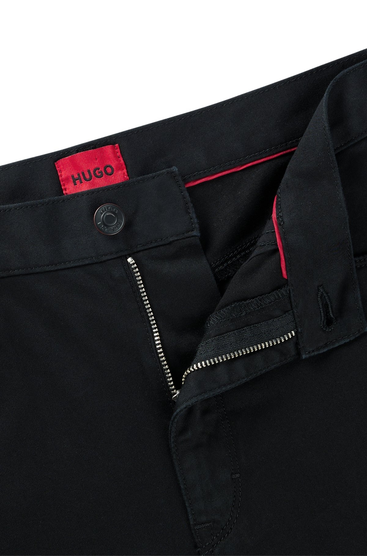 EXTRA-SLIM-FIT JEANS IN BLACK SATIN DENIM - 6