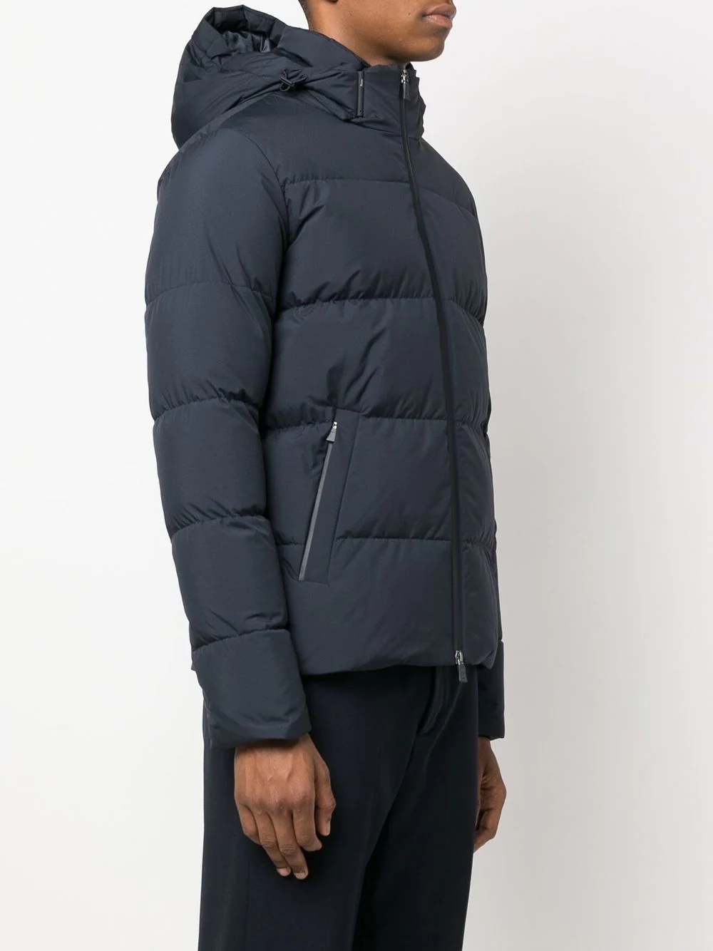 padded zip-up down jacket - 3