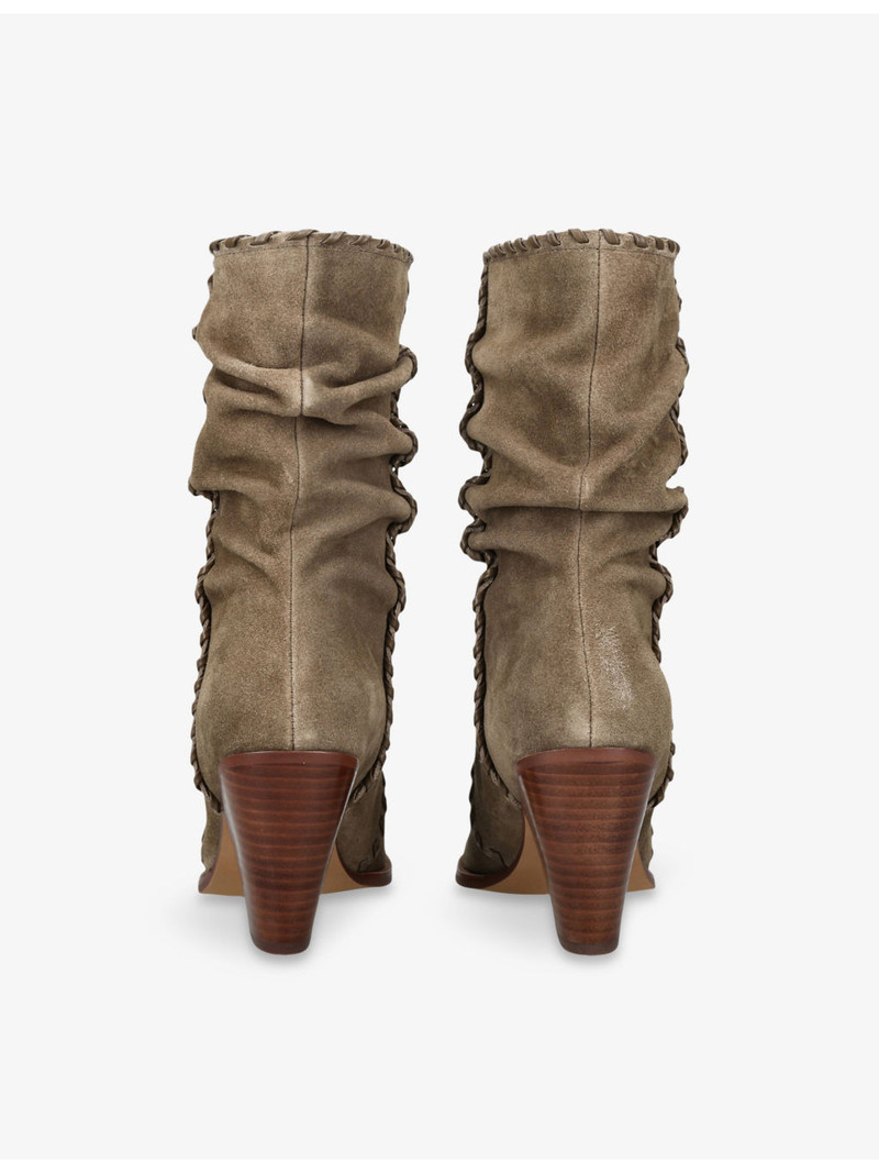 dolce vita Julith Suede Heeled Ankle Boots outlook