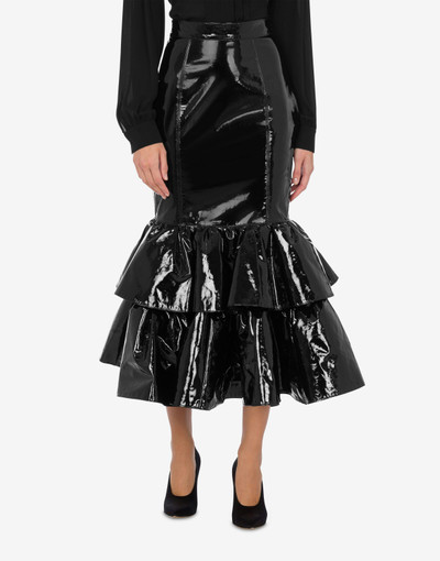 Moschino PATENT LEATHER SKIRT WITH RUFFLES outlook