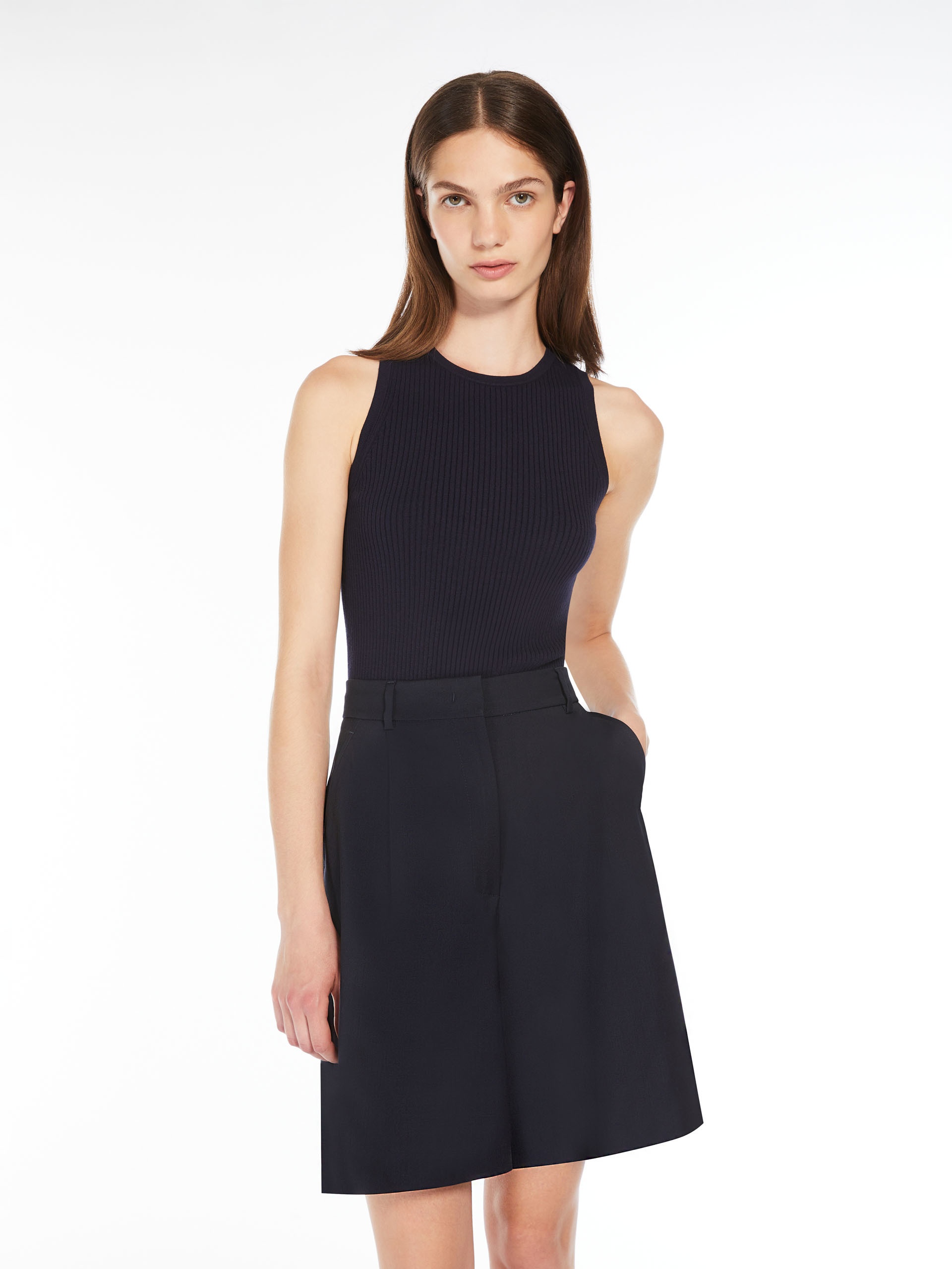 OLIMPO Rib-knit viscose top - 5