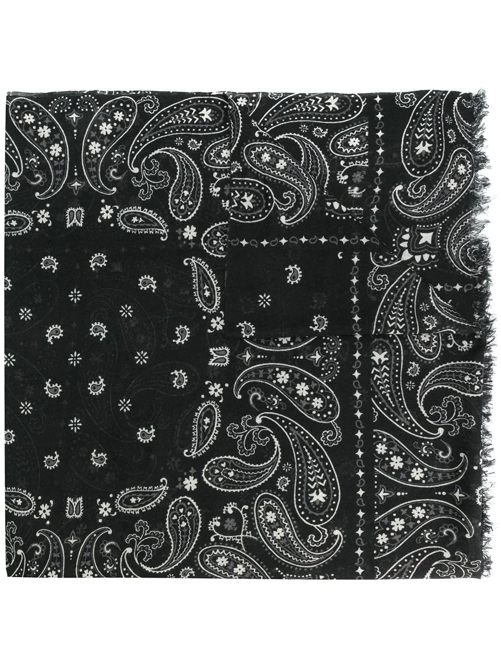 paisley print scarf - 1