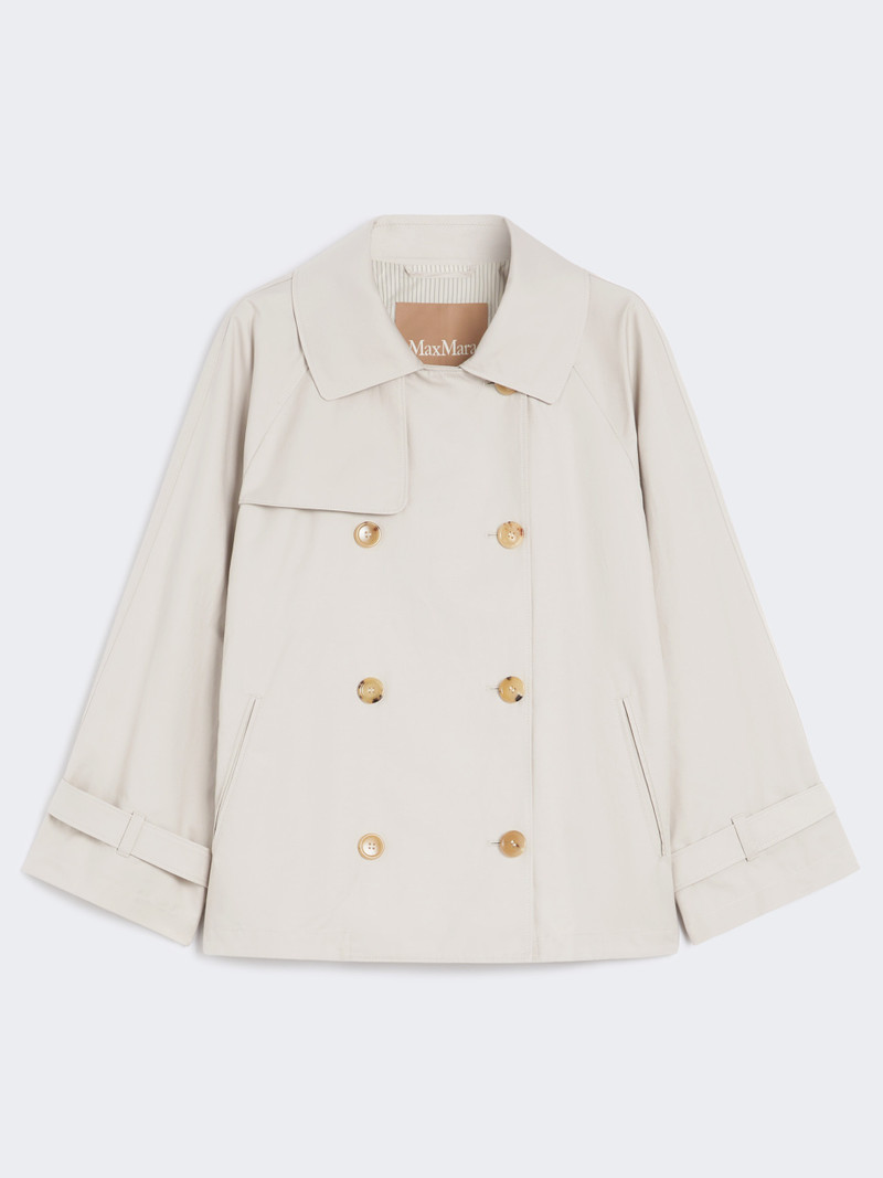 TINA Short water-repellent cotton twill trench coat 1