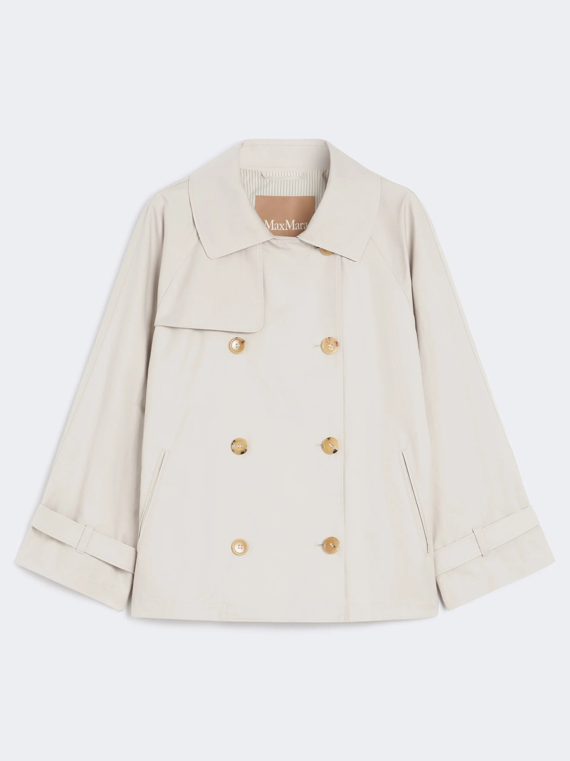 TINA Short water-repellent cotton twill trench coat - 1