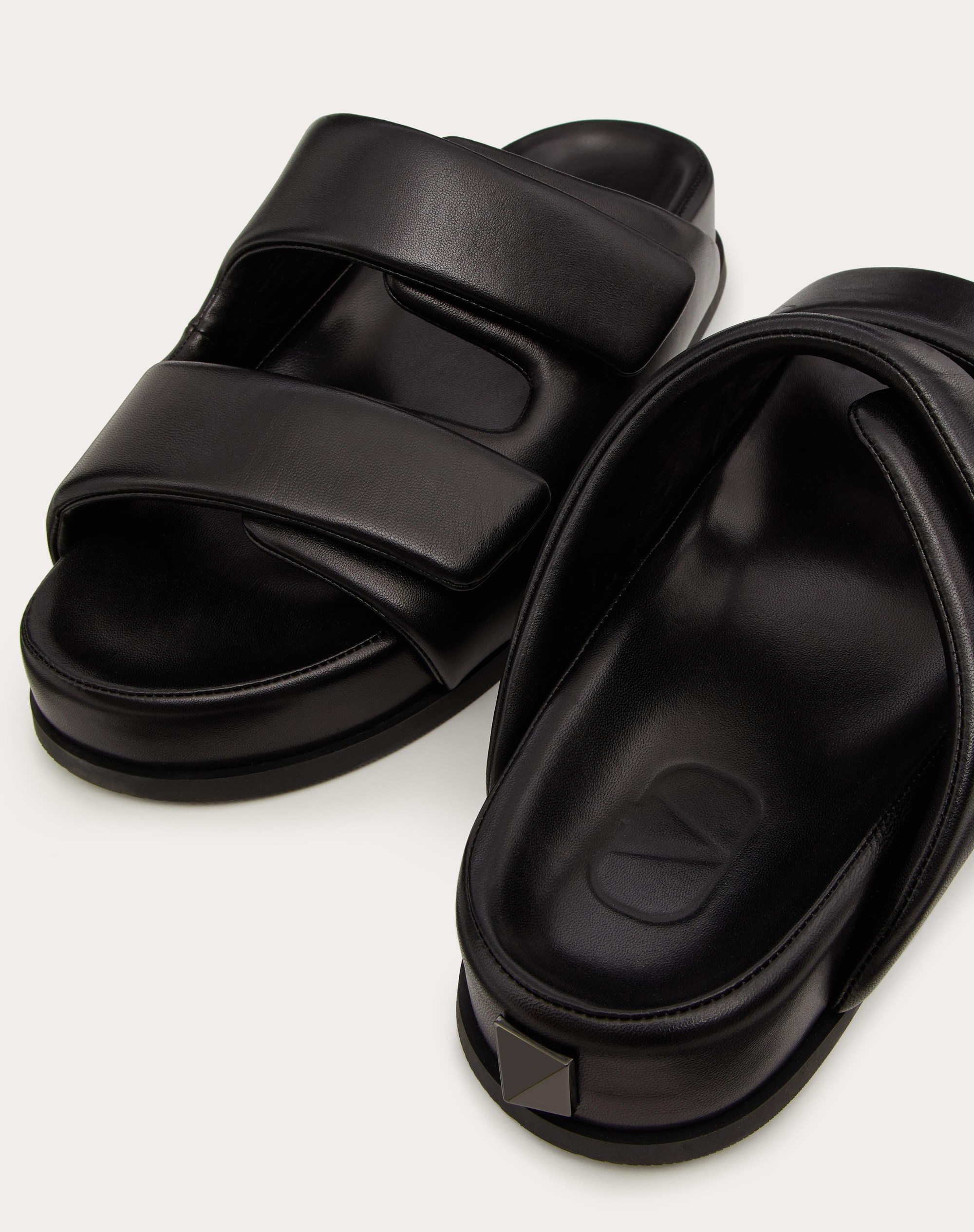 ROMAN STUD NAPPA SLIDE SANDAL - 5