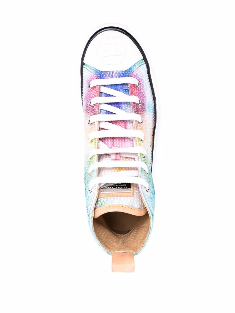 Megastar tie dye high-top sneakers 4