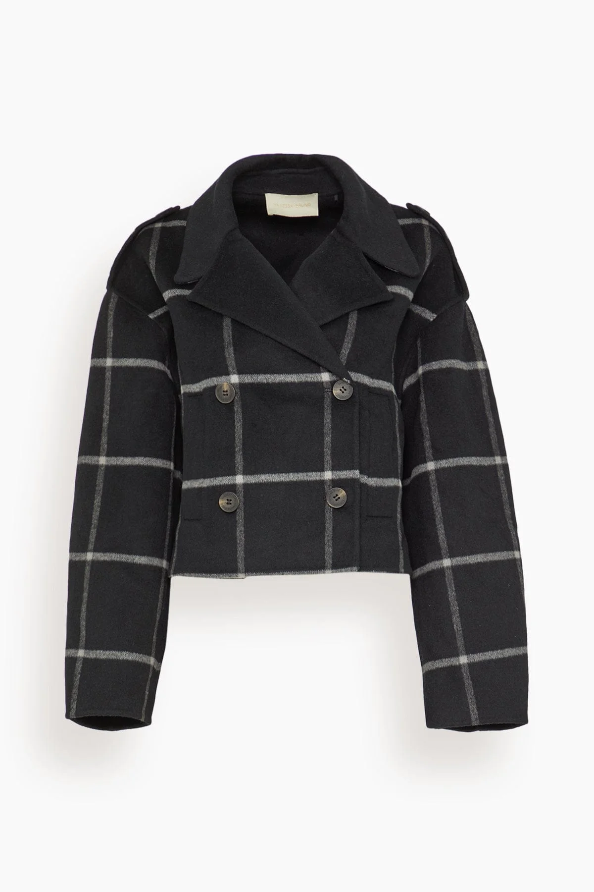 Beran Coat in Noir/Blanc - 1