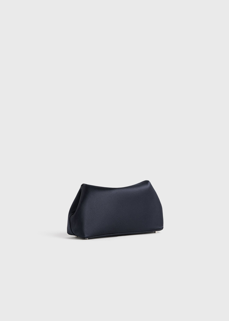 Mini T-lock satin clutch navy 8