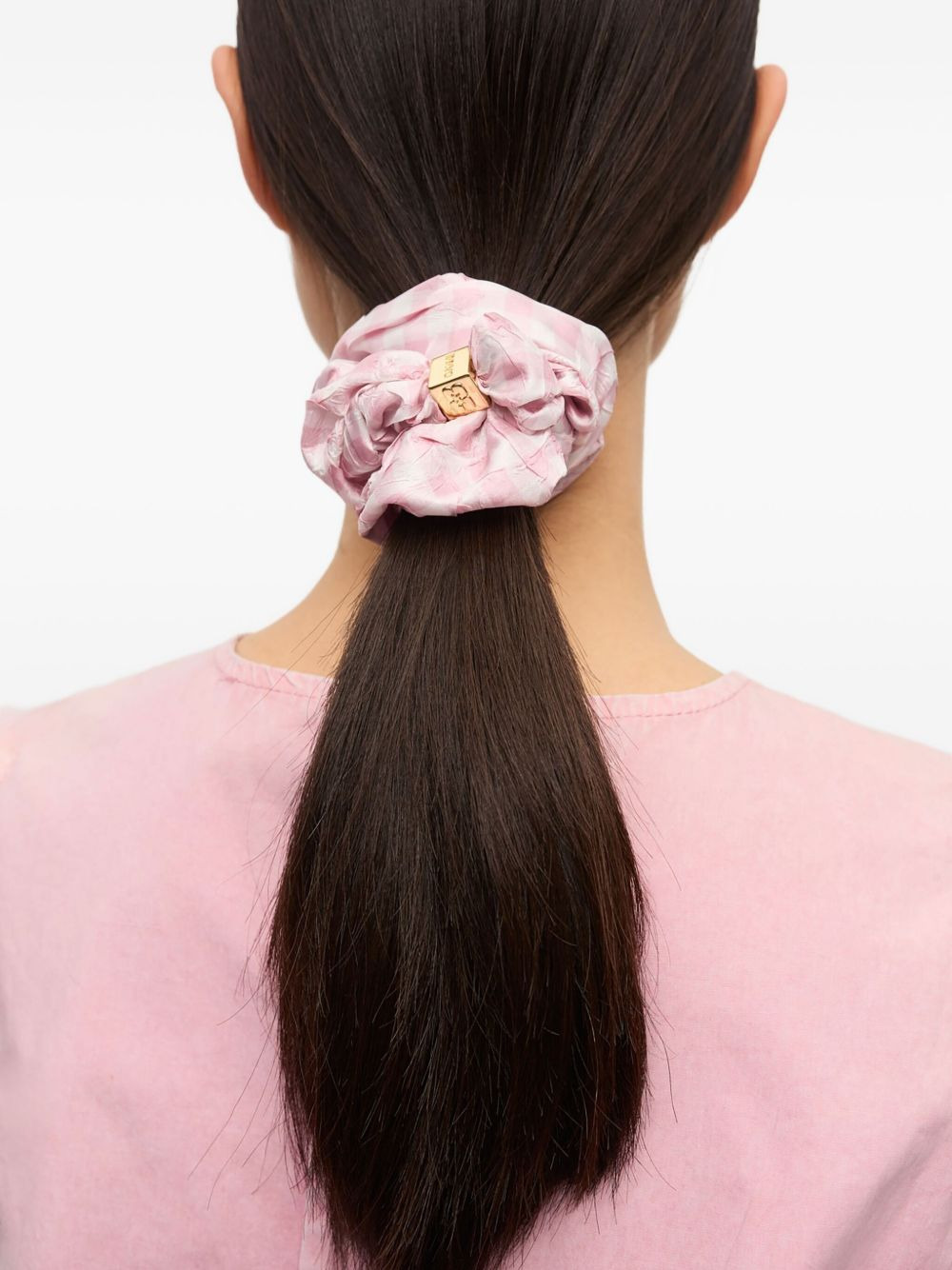 check-print scrunchie - 2