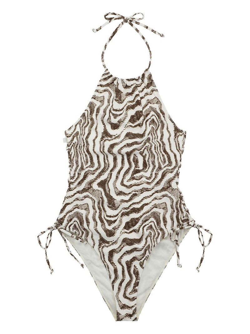 patterned tieband swimsuit 1