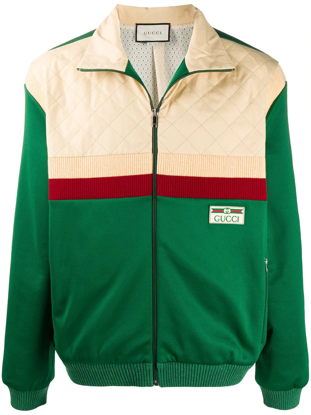 colour-block bomber jacket - 1