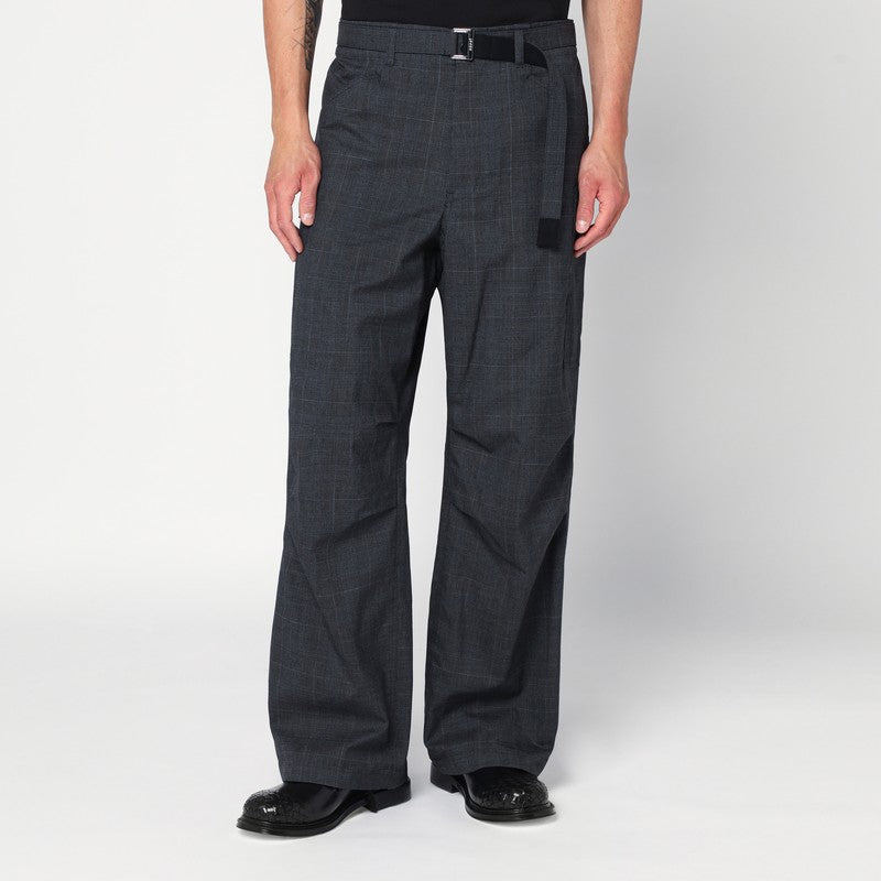 Sacai Gray Cargo Pants With Belt Men - 1