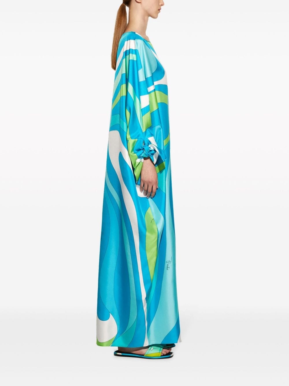 Marmo-print kaftan silk dress - 3