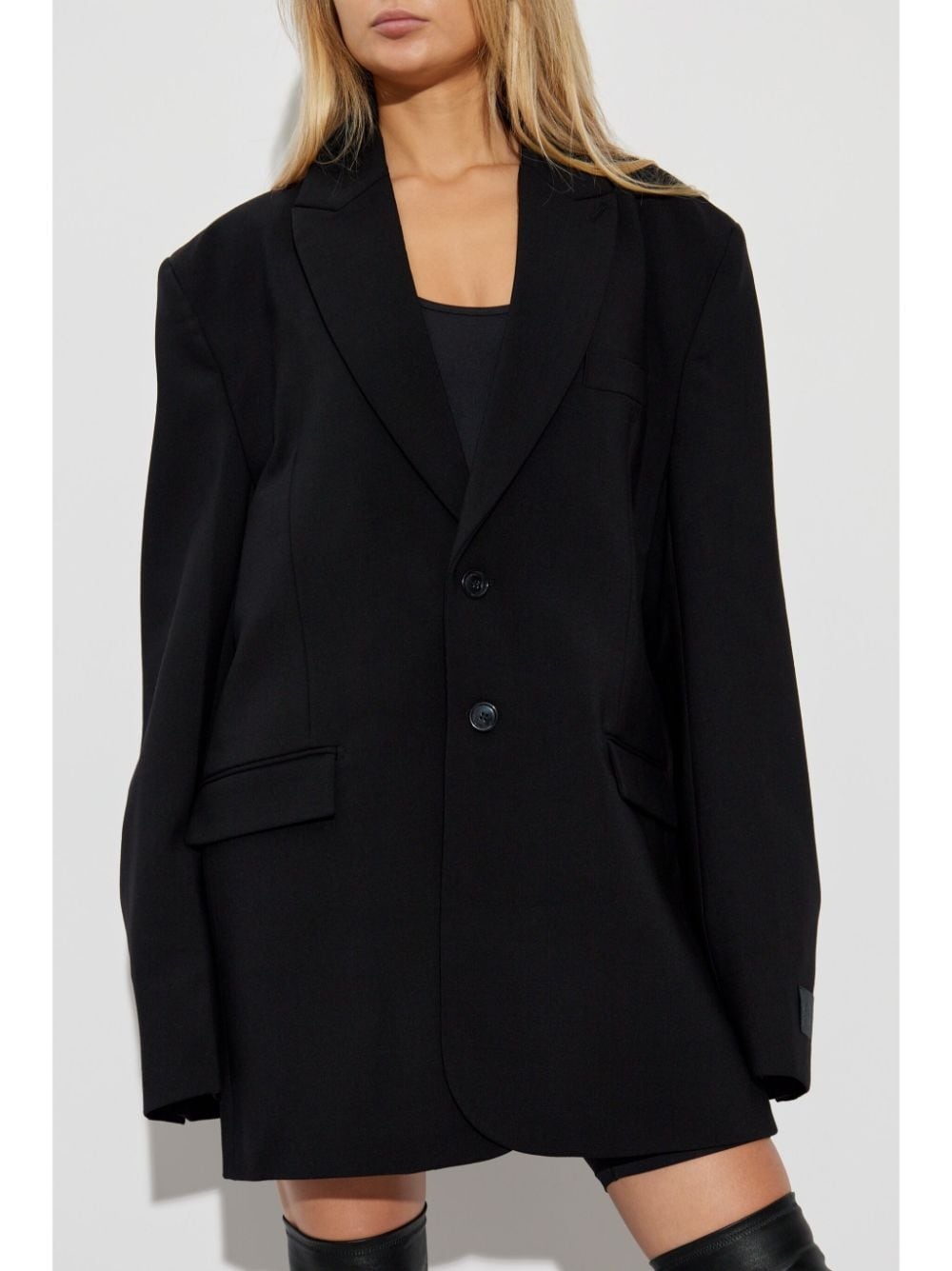 wool single-breasted jacket - 3