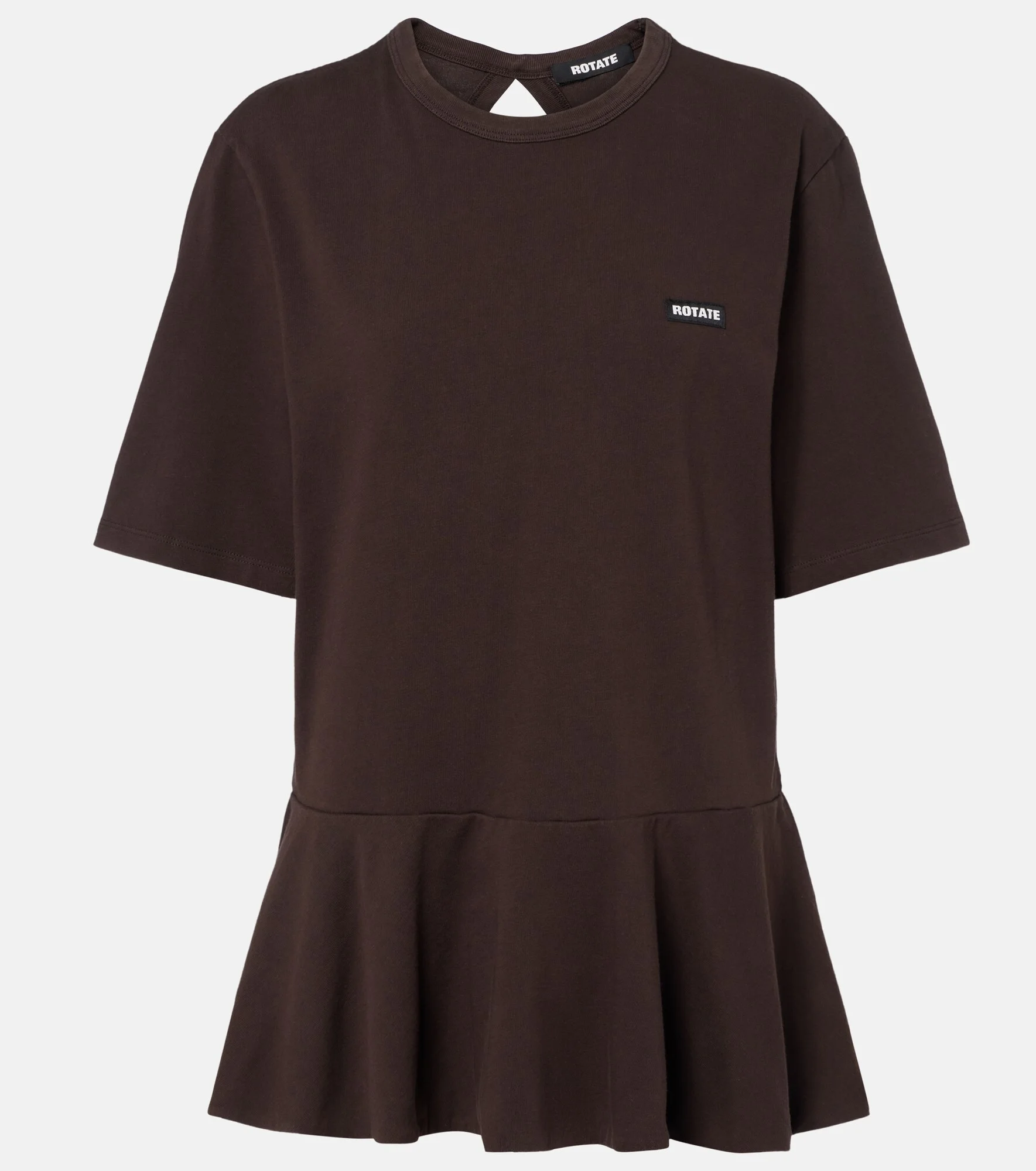 Peplum cotton T-shirt - 1