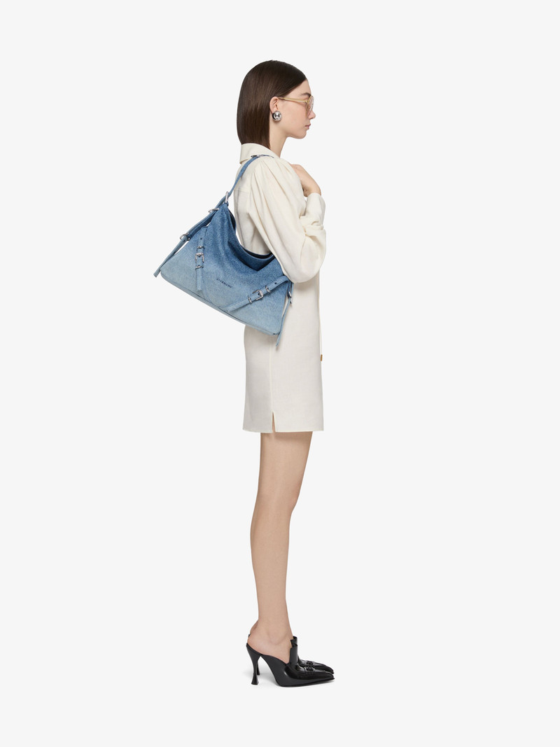 Givenchy MEDIUM VOYOU BAG IN GRADIENT DENIM outlook