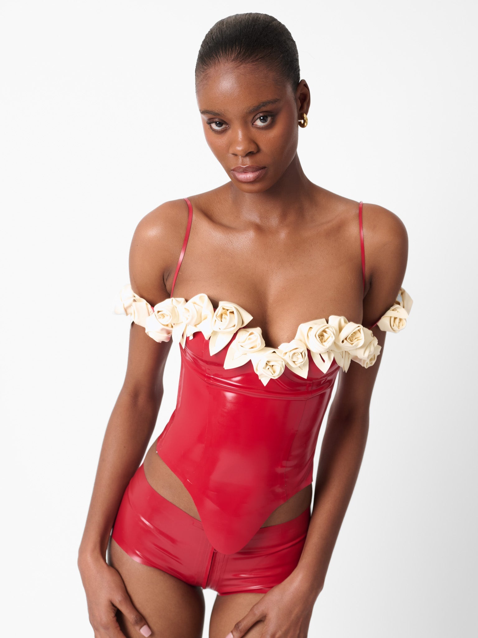 FANTASY CORSET TOP RED - 3