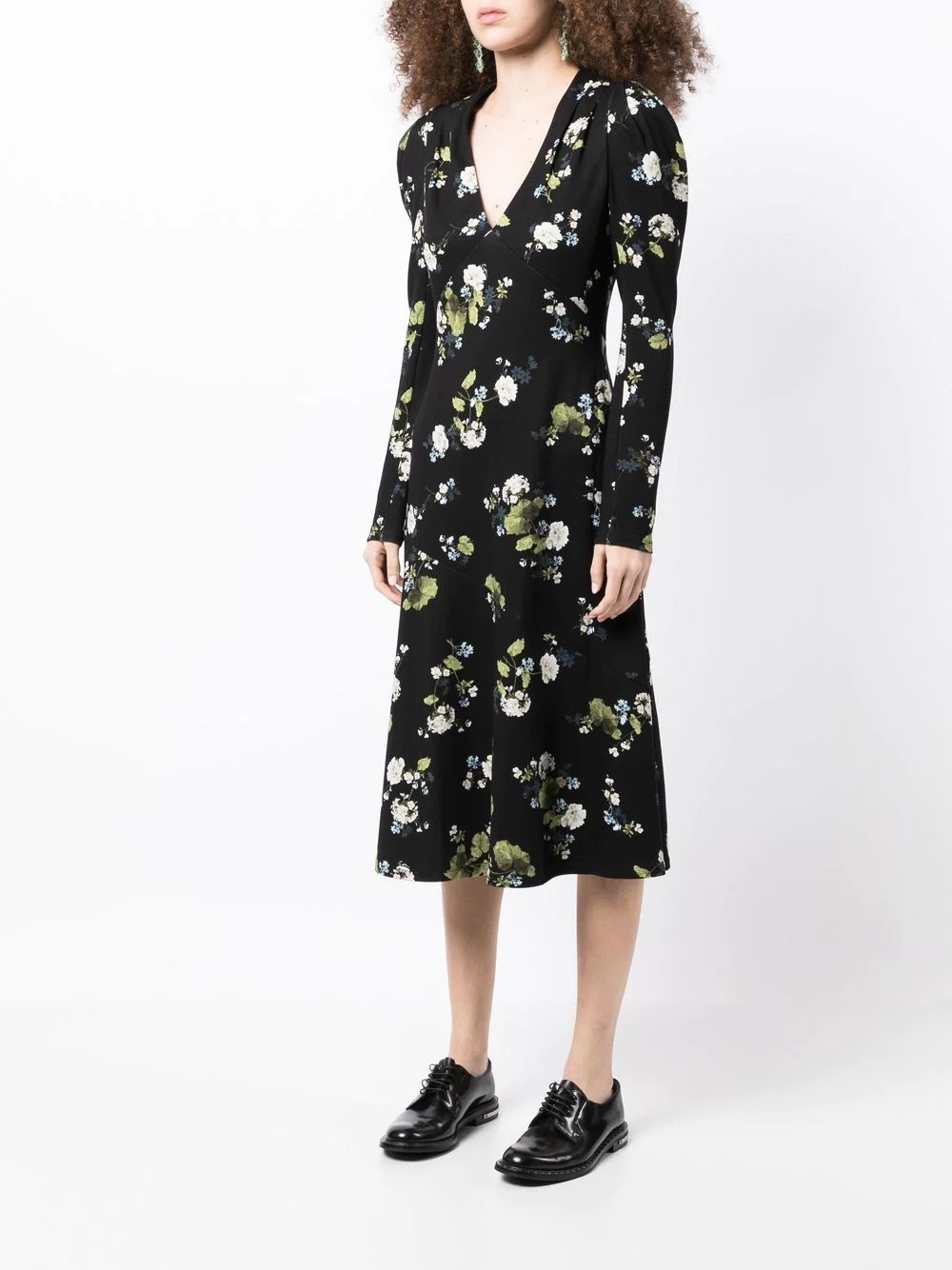 floral-print midi dress - 3