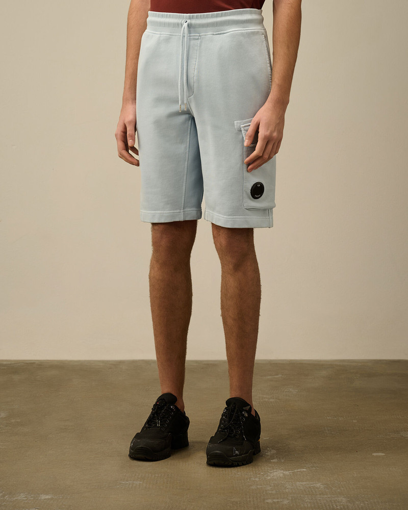Cotton Diagonal Fleece Cargo Shorts 3