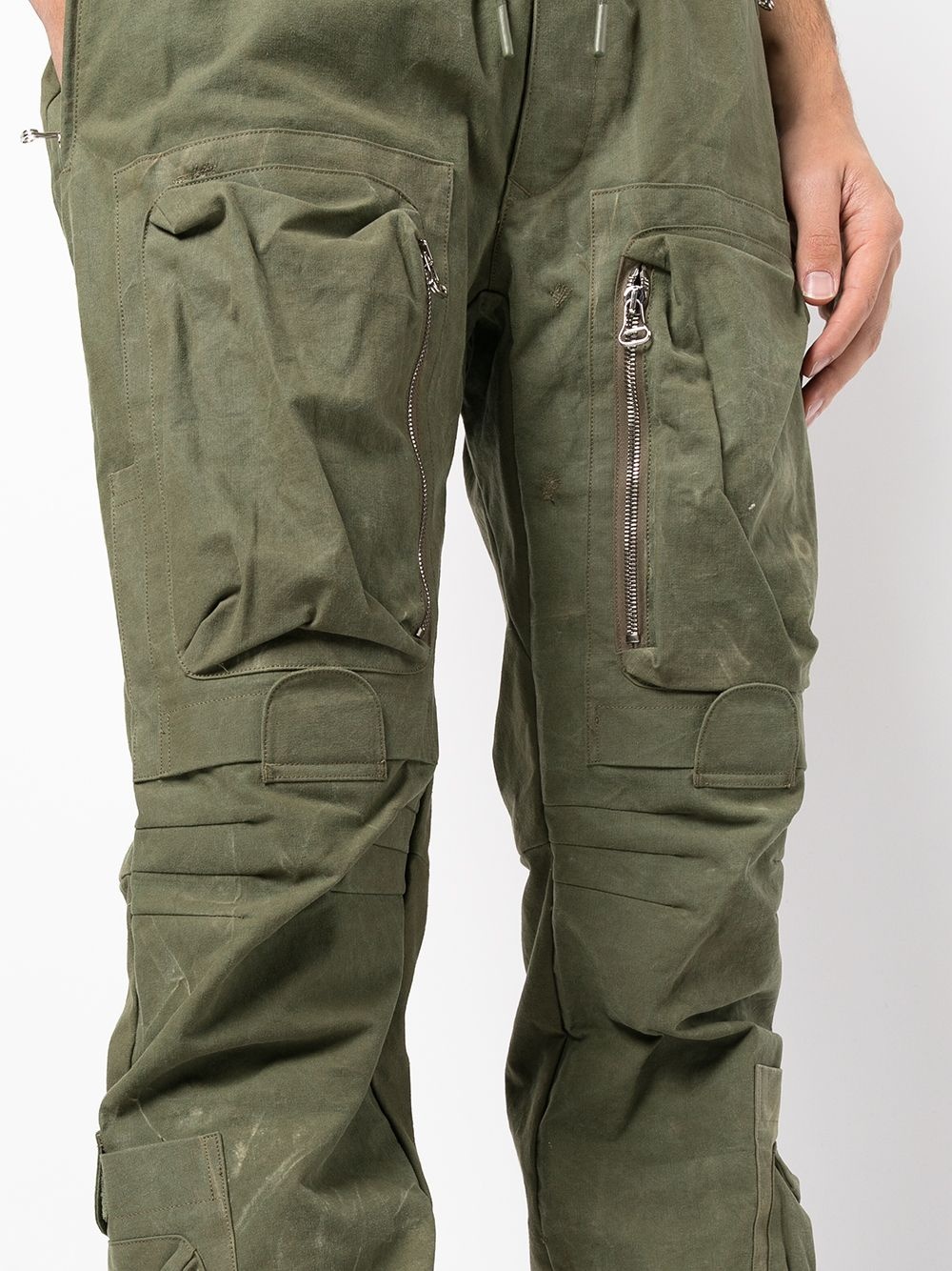 drawstring cargo trousers - 5